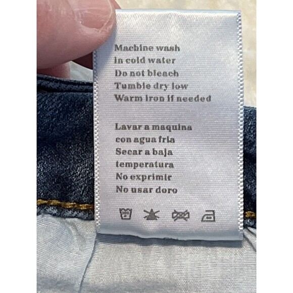 KanCan Low Rise Destroyed Distressed Skinny Jeans Sz W9/28 Med Wash Blue Jeans - Picture 8 of 12